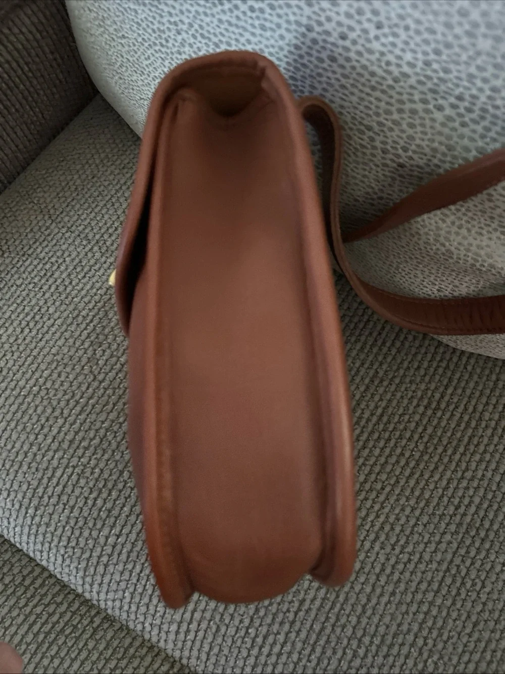 Coach Chestnut Brown Leather Crossbody with Gold Turnlock